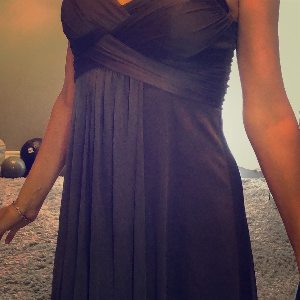 Grey sheer dress with build in slip.